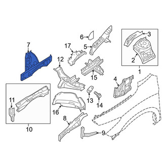 Infiniti OE - Front Right Outer Frame Side Member