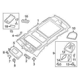 Infiniti OE - Roof - Interior Trim (W/O Panoramic Roof)
