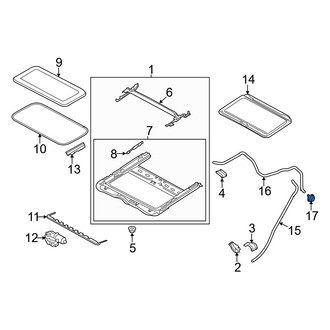 Infiniti OE - Sunroof Drain Hose Grommet