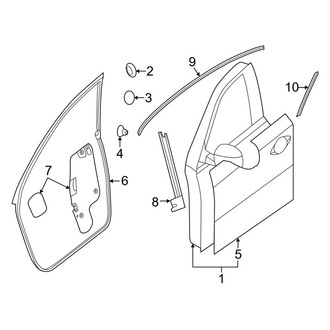 Infiniti OE - Front Door - Door & Components