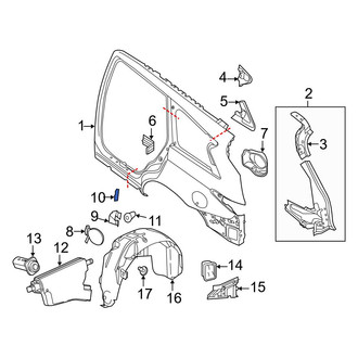 Infiniti OE - Rear Left Fuel Door Bumper