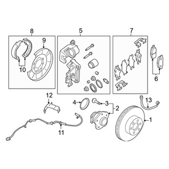 Infiniti OE - Rear Suspension - Brake Components (FWD)