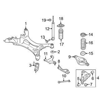 Infiniti OE - Rear Suspension - Suspension Components (FWD)