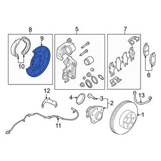 Infiniti OE - Rear Right Brake Dust Shield