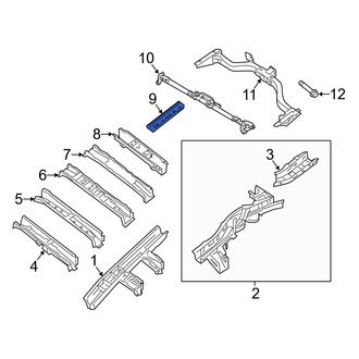 Infiniti OE - Rear Center Floor Side Rail