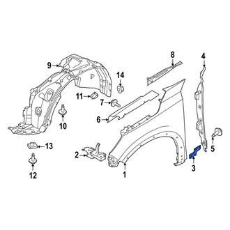 Infiniti OE - Rear Right Fender Bracket