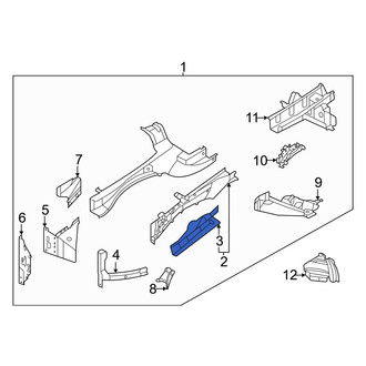 Infiniti OE - Front Left Frame Side Member Reinforcement