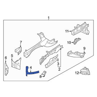 Infiniti OE - Front Left Radiator Support Side Panel
