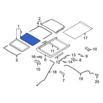 Infiniti OE - Front Sunroof Seal