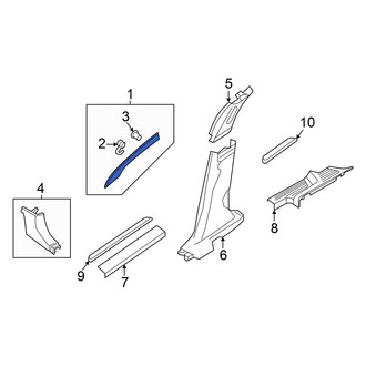 Infiniti OE - Left Body A-Pillar Trim Panel
