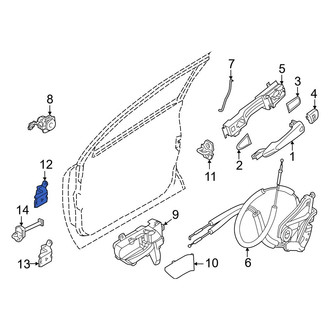 Infiniti OE - Front Left Upper Door Hinge