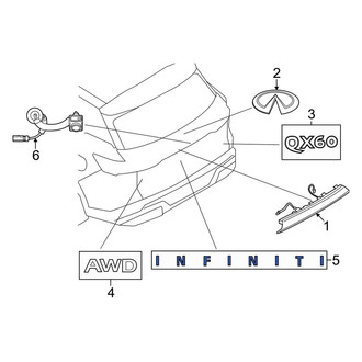 Infiniti OE - Rear Hatch Emblem