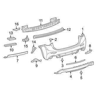 Infiniti OE - Rear Bumper - Bumper & Components (Bumper), (Base / Luxury / Premium)