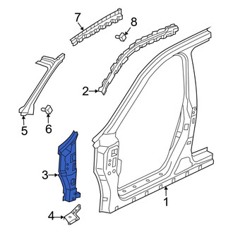 Infiniti OE - Right Lower Body A-Pillar Reinforcement