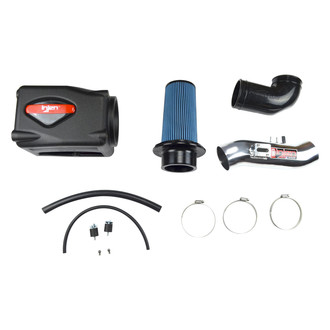 Injen® - PF Series Power-Flow Polished Silver Cold Air Intake System with Blue Filter with Rotomolded Air Filter Housing