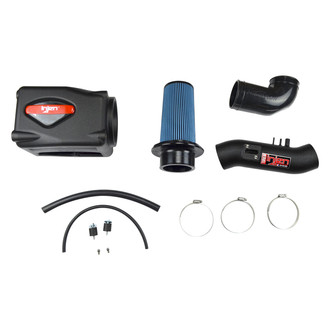 Injen® - PF Series Power-Flow Wrinkle Black Cold Air Intake System with Blue Filter with Rotomolded Air Filter Housing