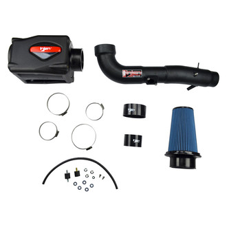 Injen® - PF Series Power-Flow Wrinkle Black Cold Air Intake System with Blue Filter with Rotomolded Air Filter Housing