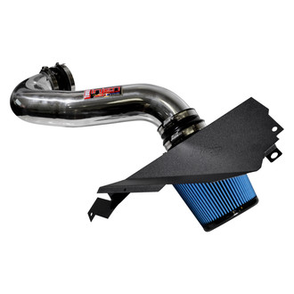 Injen® - PF Series Power-Flow Polished Silver Cold Air Intake System with Blue Filter with Heat Shield