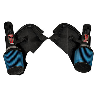 Injen® - SP Series Polished Black Short Ram Air Intake System with Blue Filter