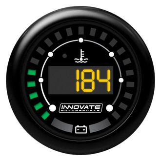 Innovate Motorsports® - MTX-D Series 2-1/16" Digital Water Temperature & Battery Voltage Gauge, Black