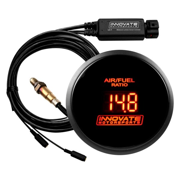 Innovate Motorsports® - DB Series 2-1/16" Digital Air/Fuel Ratio Gauge with LC-2 Kit, Red