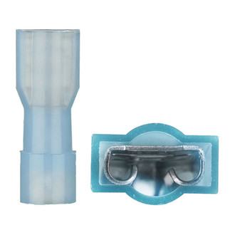 Install Bay® - 0.187" 16/14 Gauge Nylon Fully Insulated Blue Female Quick Disconnect Connectors