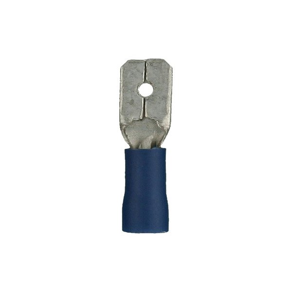 Install Bay® - 0.250" 16/14 Gauge Vinyl Insulated Blue Male Quick Disconnect Connectors