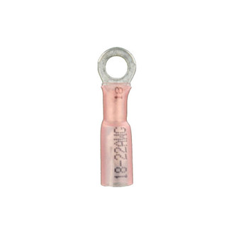 Install Bay® - 1/4" 22/18 Gauge Heat Shrink Red Ring Terminals