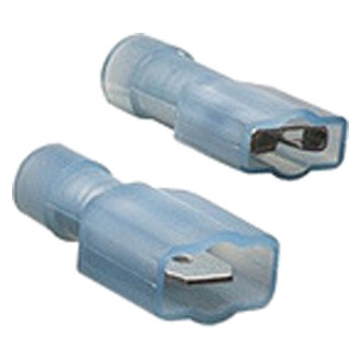 Install Bay® - 0.250" 16/14 Gauge Nylon Fully Insulated Blue Male/Female Quick Disconnect Connectors