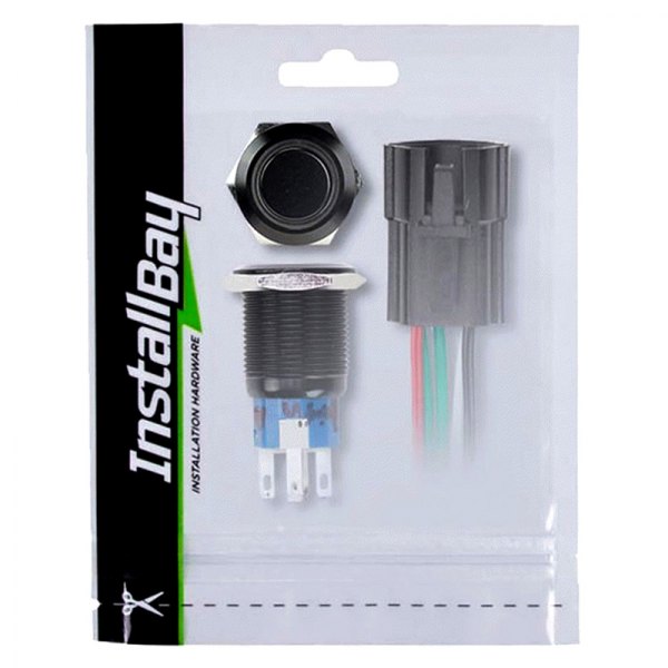 Install Bay® - 16mm Round Blue LED Switch with Latch & Harness