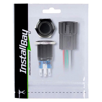 Install Bay® - 16mm Round Blue LED Switch with Latch & Harness