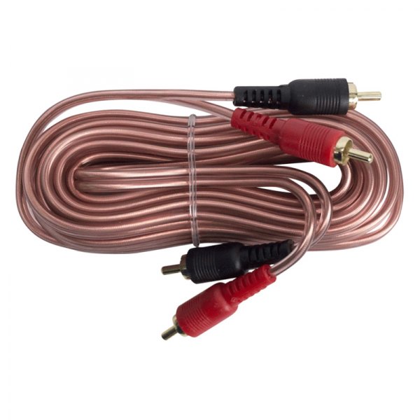 Install Bay® IBRCA600-20 - 20' 2-Channel Audio RCA Cable with High Quality Clear Flexible Jacket & Gold Plated Connectors