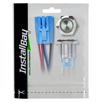 Install Bay® - 19mm Round Blue LED Switch with Latch & Harness