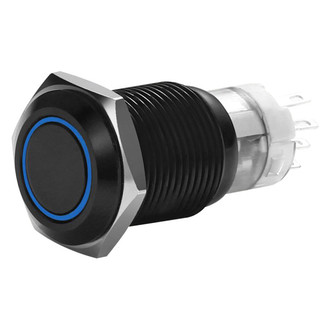 Install Bay® - 19mm Momentary Blue LED Switch with Harness