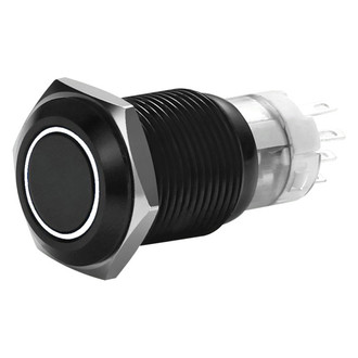 Install Bay® - 16mm Momentary White LED Switch with Harness