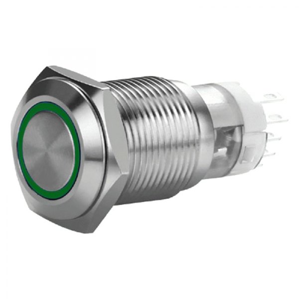  Install Bay® - 16mm Momentary Green LED Switch with Harness