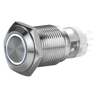 Install Bay® - 16mm Momentary White LED Switch with Harness