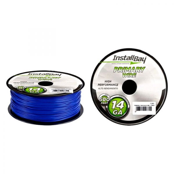 Install Bay® - 14 AWG Single 500' Blue Stranded TWP Primary Wire