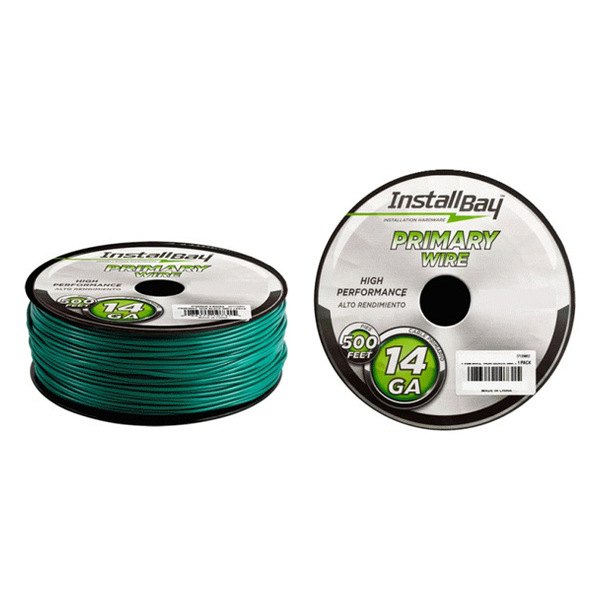 Install Bay® - 14 AWG Single 500' Green Stranded TWP Primary Wire