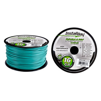 Install Bay® - 16 AWG Single 500' Green Stranded TWP Primary Wire