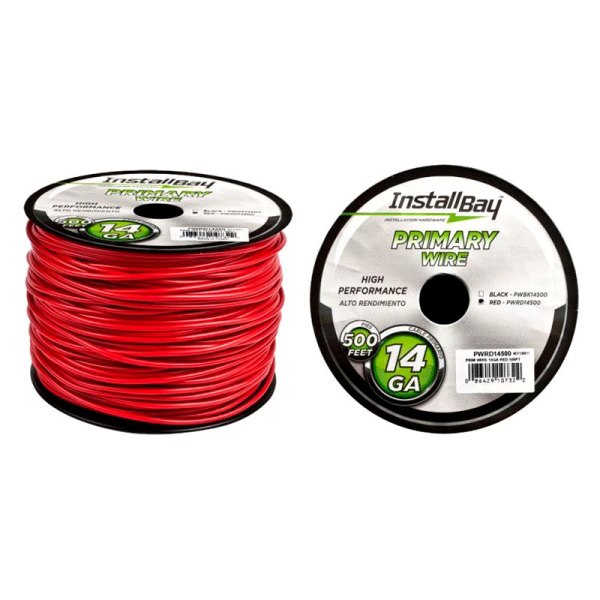 Install Bay® - 14 AWG Single 500' Red Stranded TWP Primary Wire