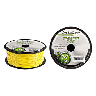 Install Bay® - 14 AWG Single 500' Yellow Stranded TWP Primary Wire