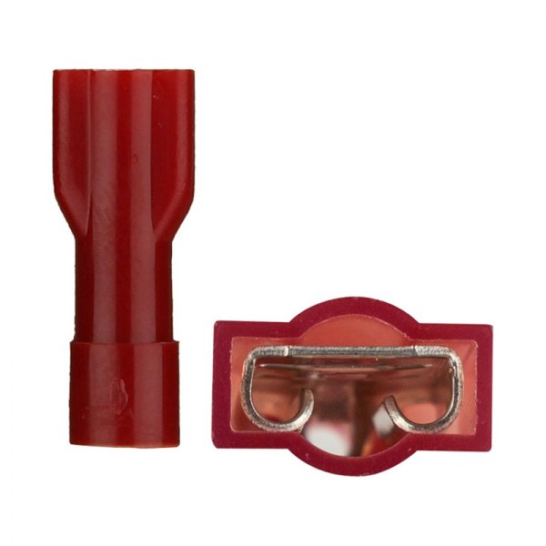 Install Bay® - 0.187" 22/18 Gauge Nylon Fully Insulated Red Female Quick Disconnect Connectors