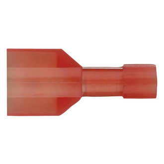 Install Bay® - 0.250" 22/18 Gauge Nylon Fully Insulated Red Male Quick Disconnect Connectors