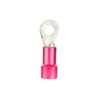 Install Bay® - 1/4" 22/18 Gauge Nylon Insulated Red Ring Terminals