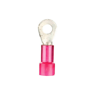 Install Bay® - 3/8" 22/18 Gauge Nylon Insulated Red Ring Terminals