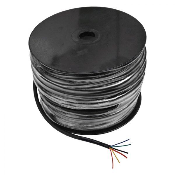 Install Bay® - 16 AWG 2 Wire 250' Black Stranded GPT Speaker Cable with 4 RGB Wires