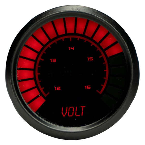 Intellitronix® - 2-1/16" LED Bargraph Voltmeter, Red, 12-16 V