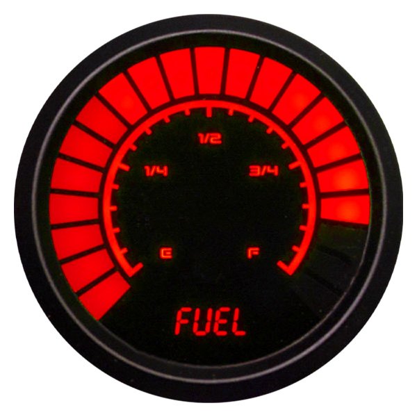 Intellitronix® - 2-1/16" LED Bargraph Fuel Level Gauge, Red