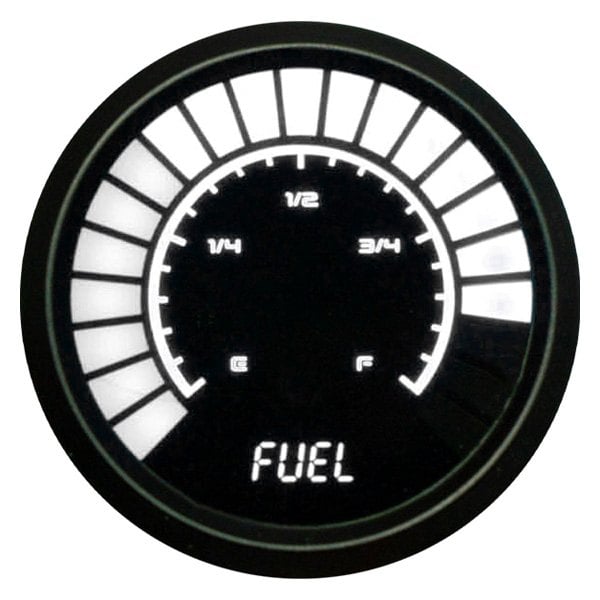 Intellitronix® - 2-1/16" LED Bargraph Fuel Level Gauge, White